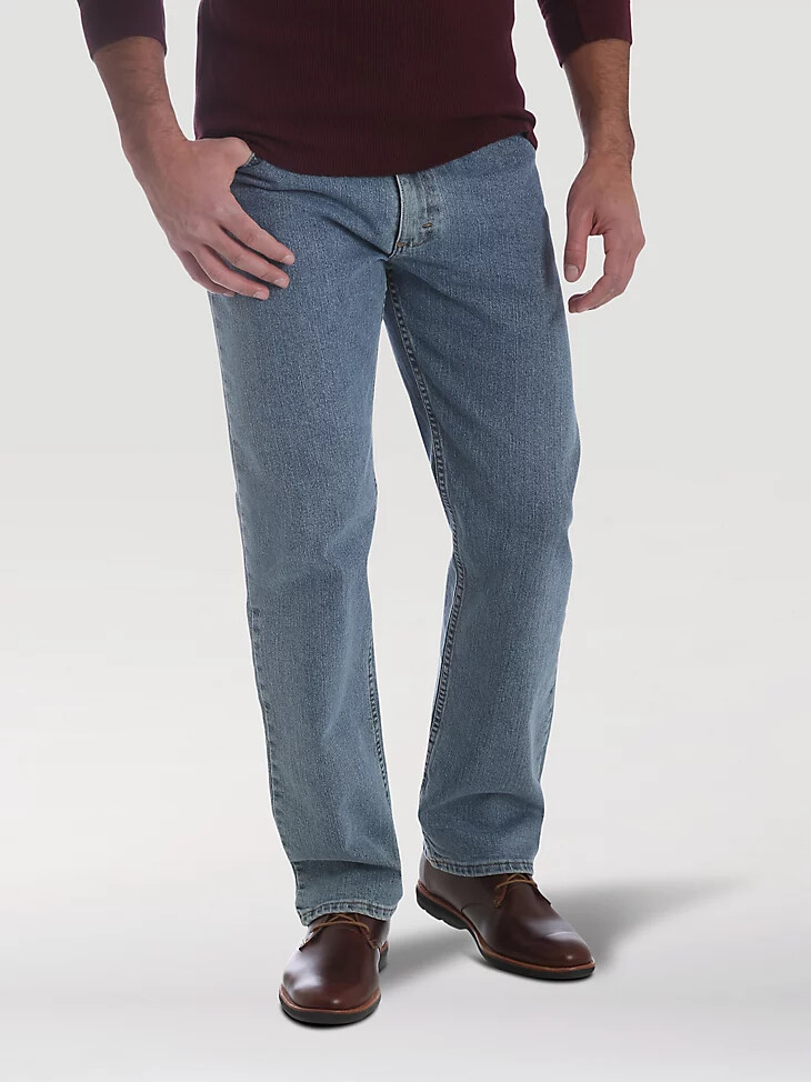 wrangler five star premium performance series jeans de corte regular con lavado claro