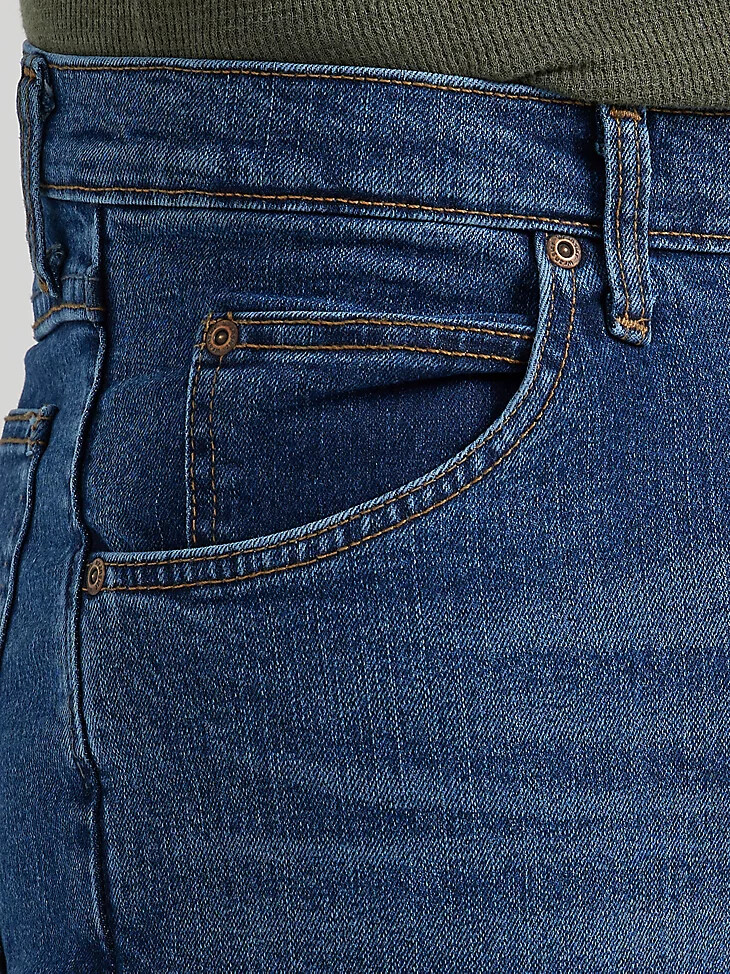 wrangler five star premium denim flex for comfort - vaqueros de corte regular lavado a la piedra oscuro