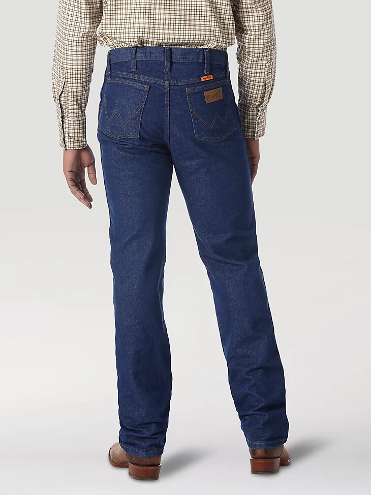 jean vaquero ligero de corte regular resistente a las llamas wrangler fr prelavado