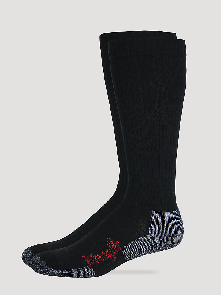 calcetines negros para botas de lana merino western wrangler para hombre