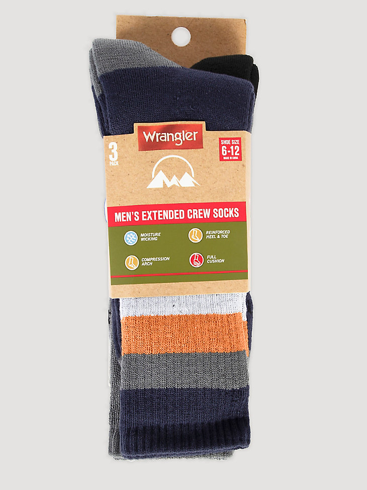 calcetines deportivos de peso medio para hombre paquete de 3 azul marinocarbónnegro