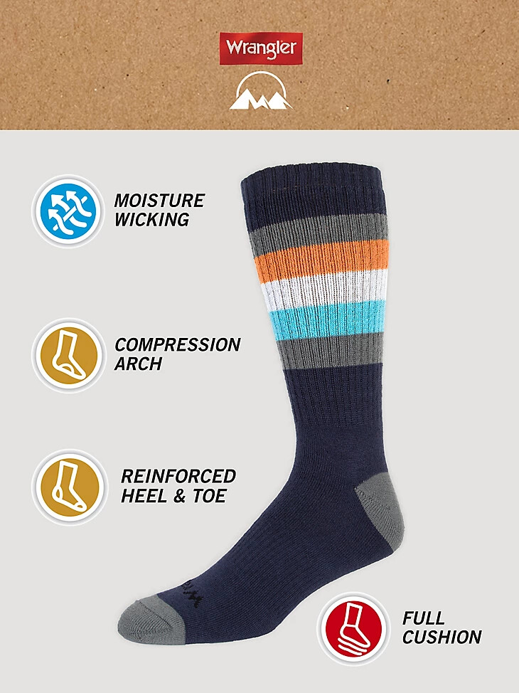 calcetines deportivos de peso medio para hombre paquete de 3 azul marinocarbónnegro