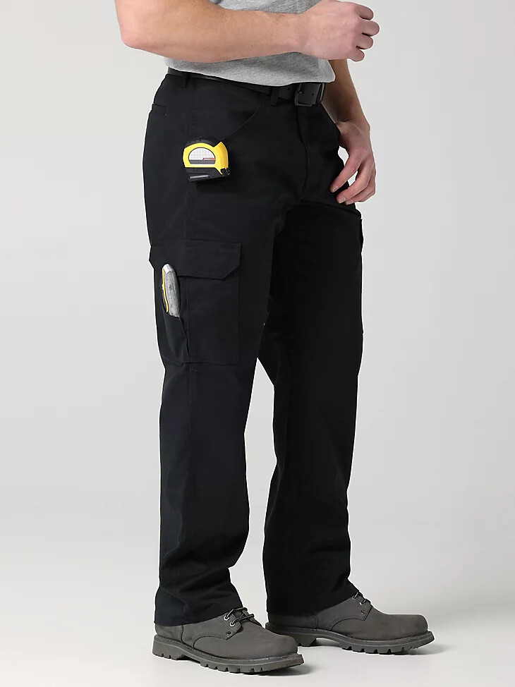 pantalón cargo de sarga wrangler workwear negro azabache