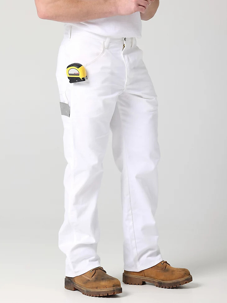 pantalón de pintor wrangler workwear blanco brillante