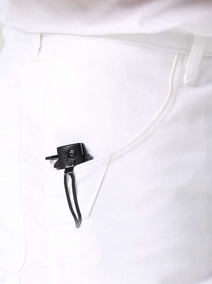 pantalón de pintor wrangler workwear blanco brillante