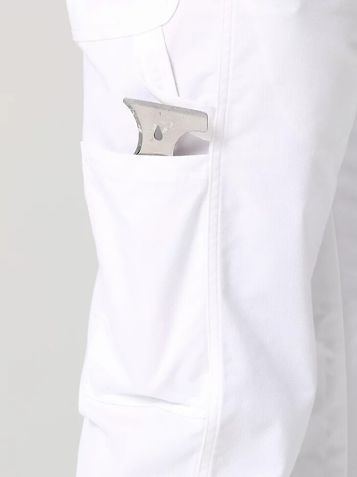 pantalón de pintor wrangler workwear blanco brillante