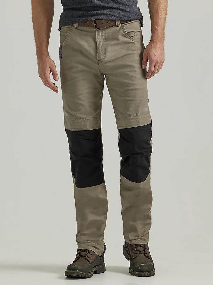 pantalón técnico de carpintero wrangler riggs workwear color caqui oscuro