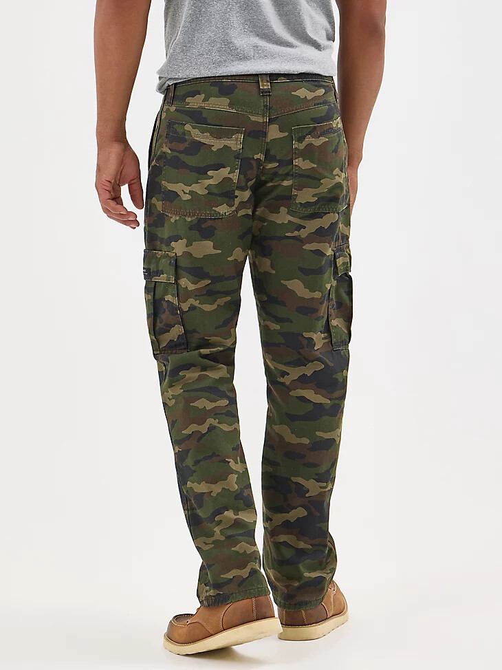 pantalón cargo con forro polar para hombre camuflaje liso
