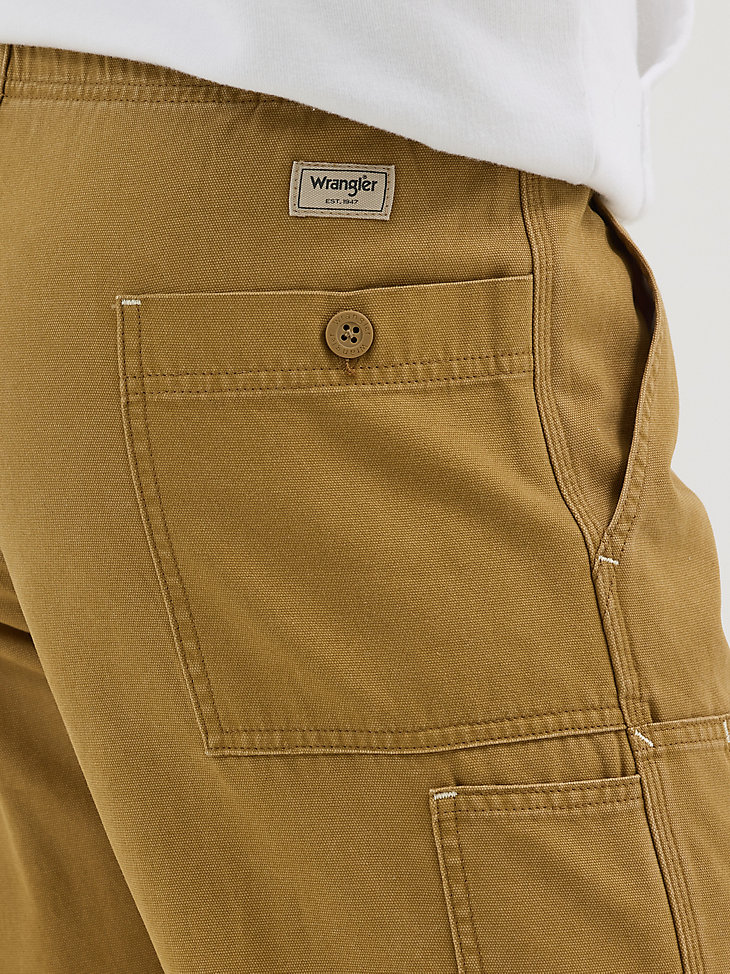 pantalón utilitario de corte relajado para hombre dorado opaco