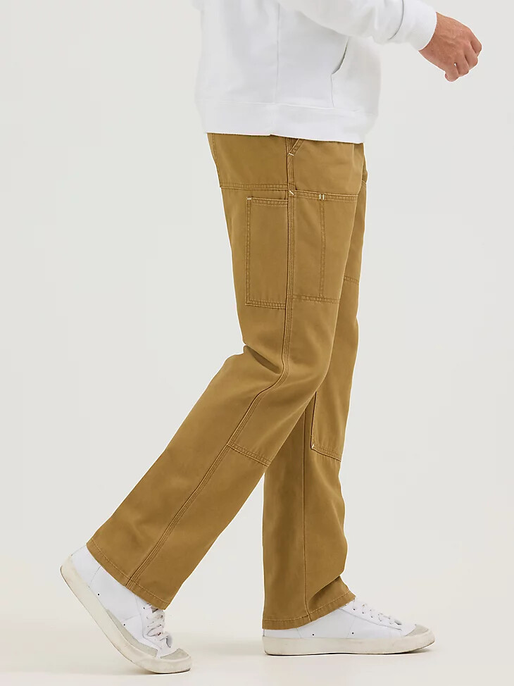 pantalón utilitario de corte relajado para hombre dorado opaco