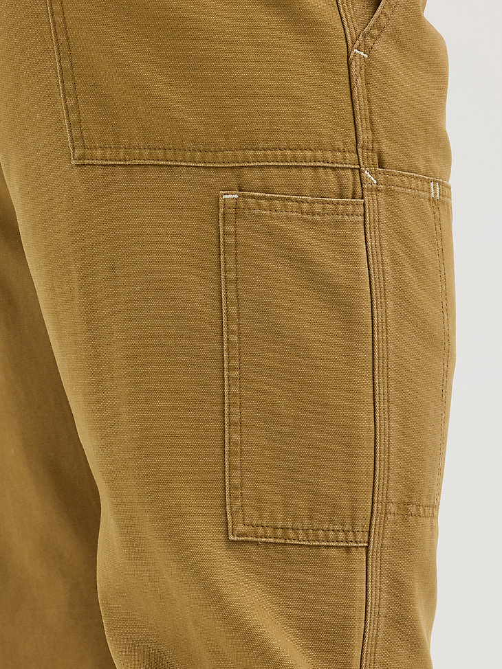 pantalón utilitario de corte relajado para hombre dorado opaco