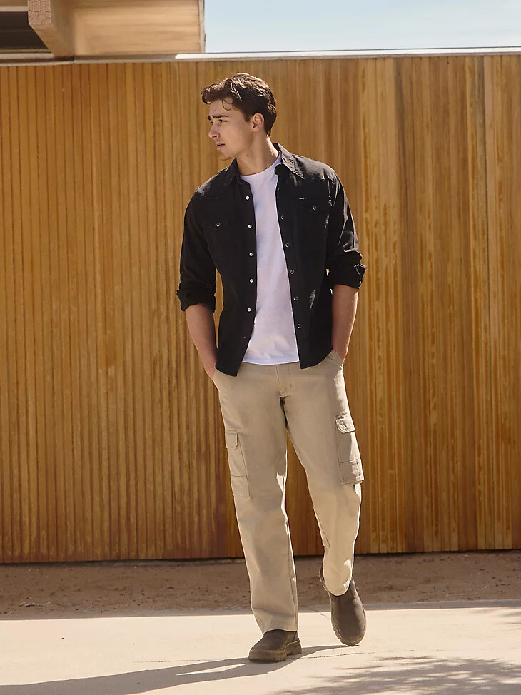 pantalón cargo de arpillera para hombre