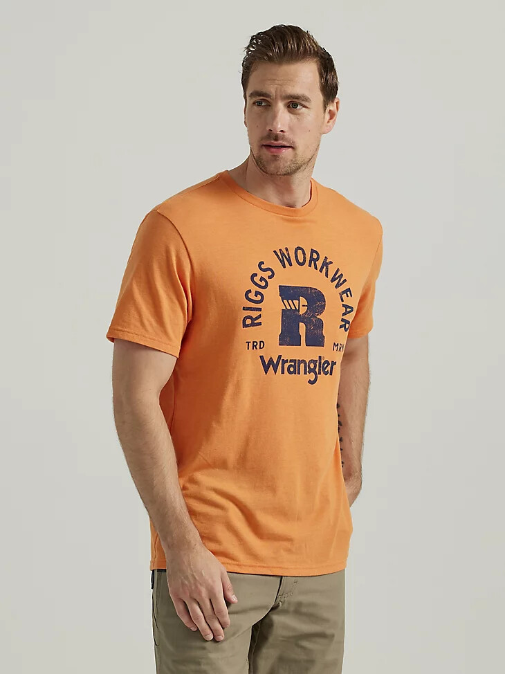 camiseta gráfica relajada con estampado de calabaza de cosecha de wrangler riggs workwear