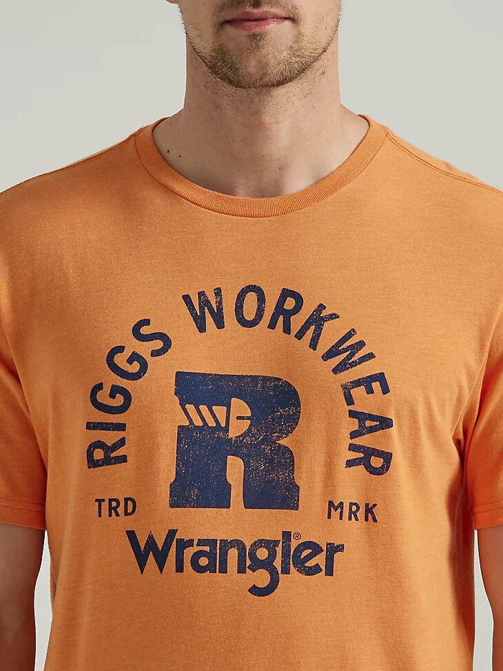 camiseta gráfica relajada con estampado de calabaza de cosecha de wrangler riggs workwear