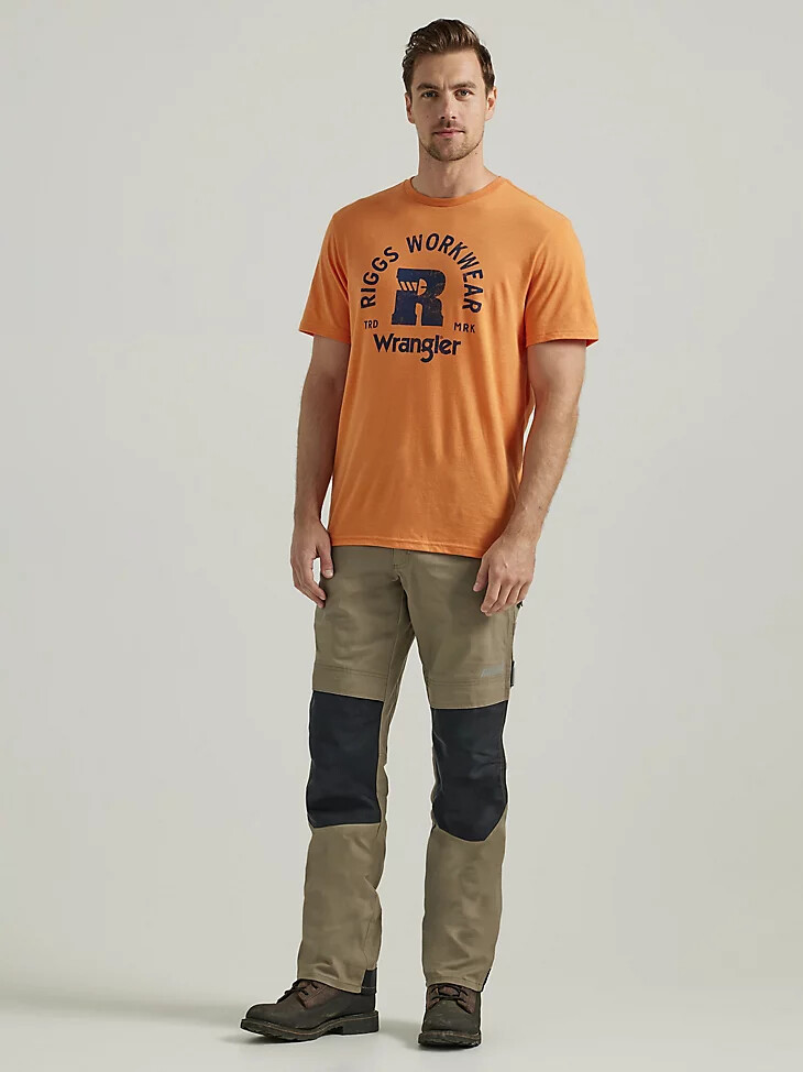 camiseta gráfica relajada con estampado de calabaza de cosecha de wrangler riggs workwear