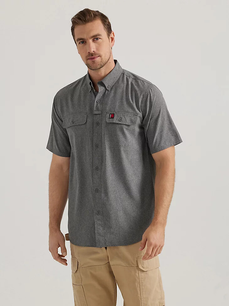 camisa de trabajo ligera y ventilada wrangler riggs workwear asphalt