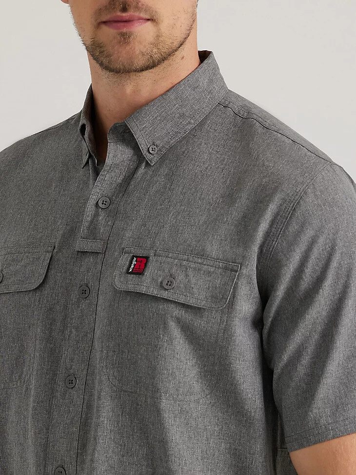 camisa de trabajo ligera y ventilada wrangler riggs workwear asphalt