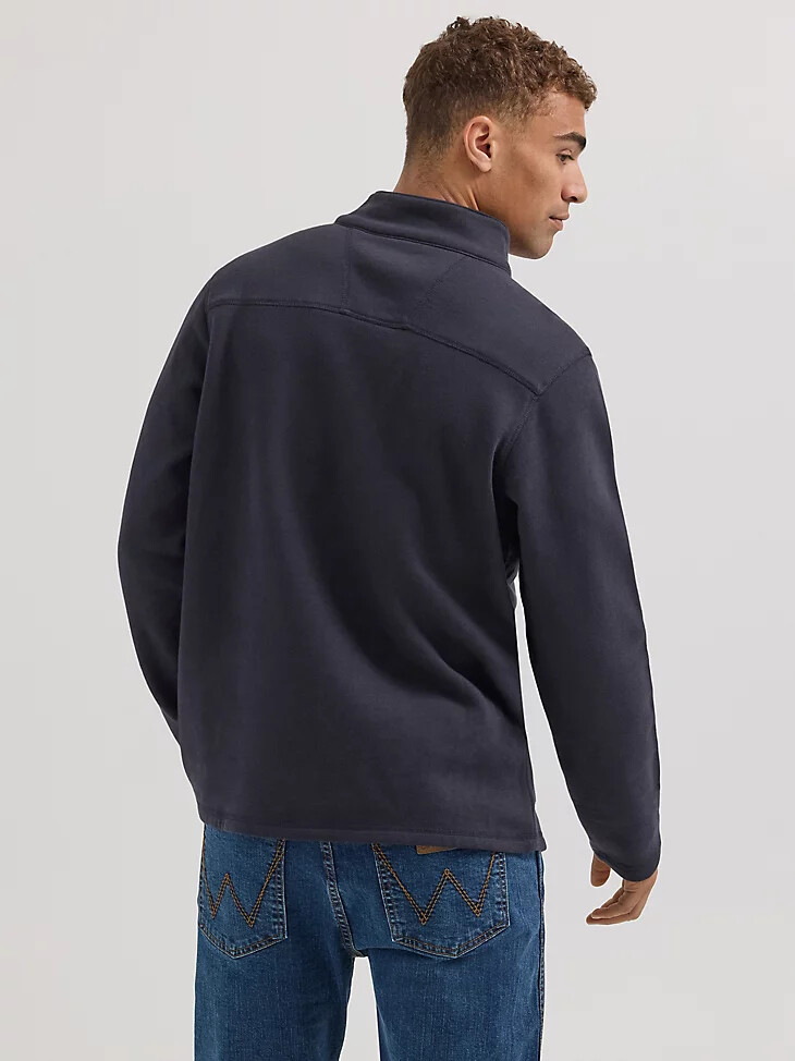 suéter wrangler fr ignífugo con cremallera de un cuarto negro azabache
