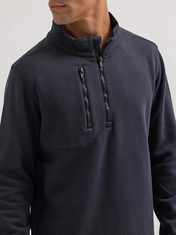 suéter wrangler fr ignífugo con cremallera de un cuarto negro azabache