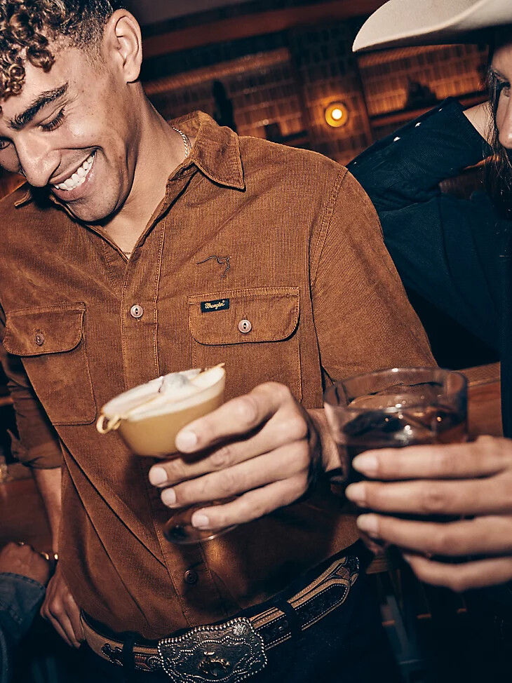 camisa de pana para hombre wrangler x buffalo trace old fashioned