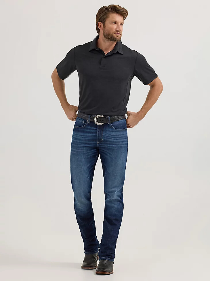 polo wrangler performance negro para hombre