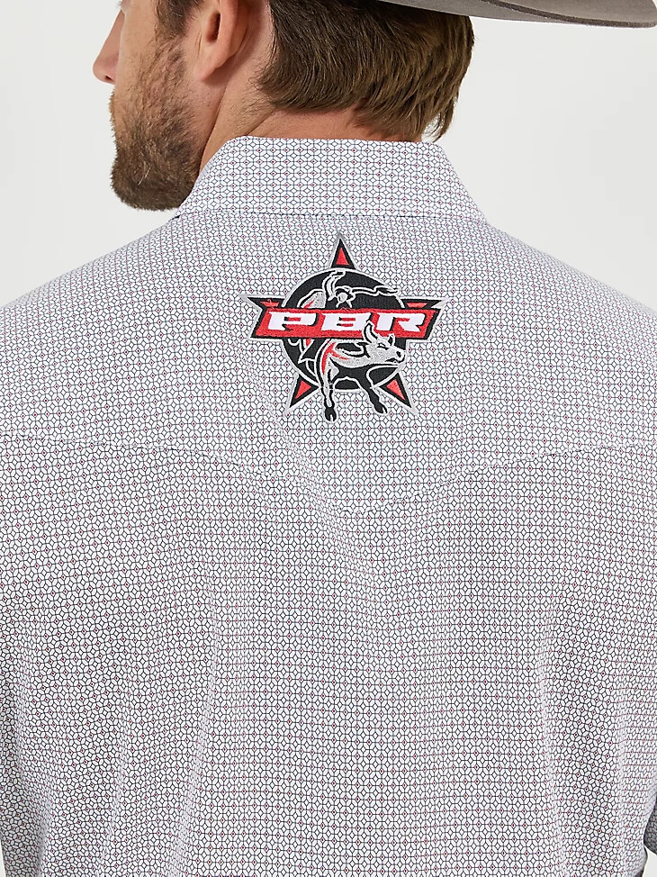 camisa vaquera de manga larga con estampado del logotipo wrangler pbr para hombre cloudy diamonds