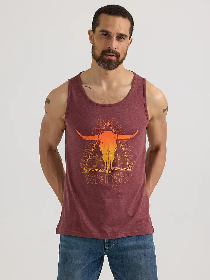 camiseta sin mangas con gráfico frontal para hombre