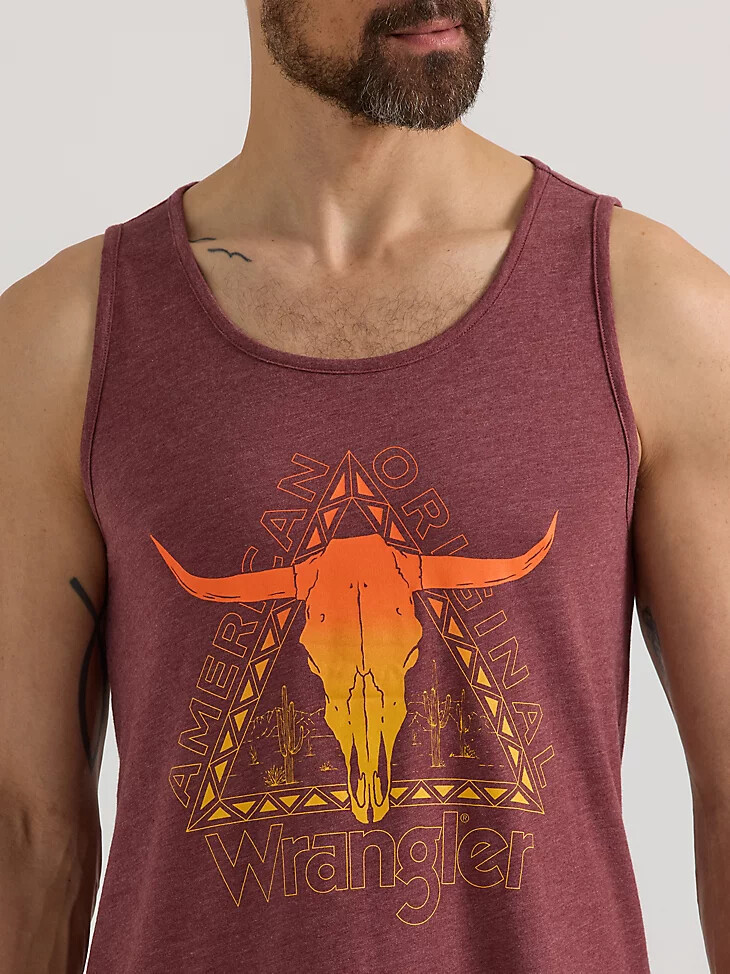 camiseta sin mangas con gráfico frontal para hombre