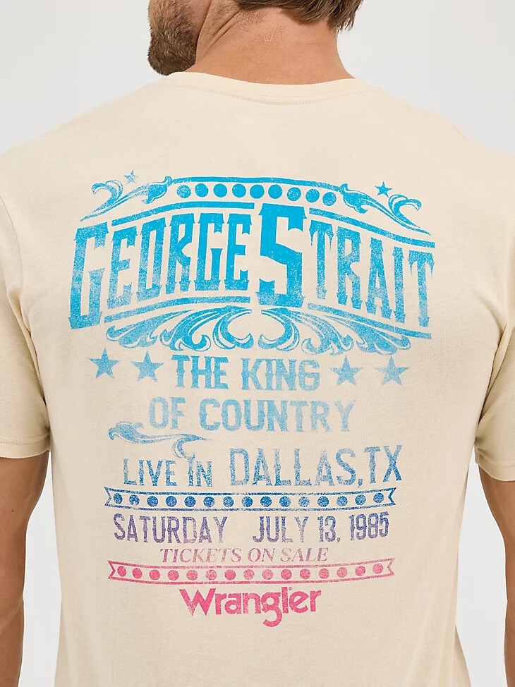 camiseta de concierto wrangler george strait para hombre color niebla