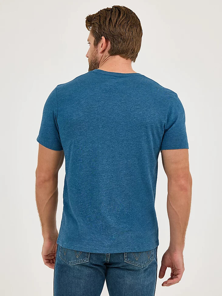 camiseta gráfica de vaquero del desierto para hombre navy road