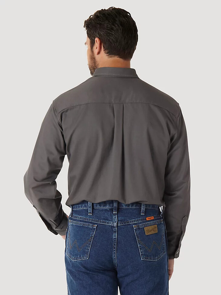camisa de trabajo wrangler fr riggs ignífuga gris pizarra