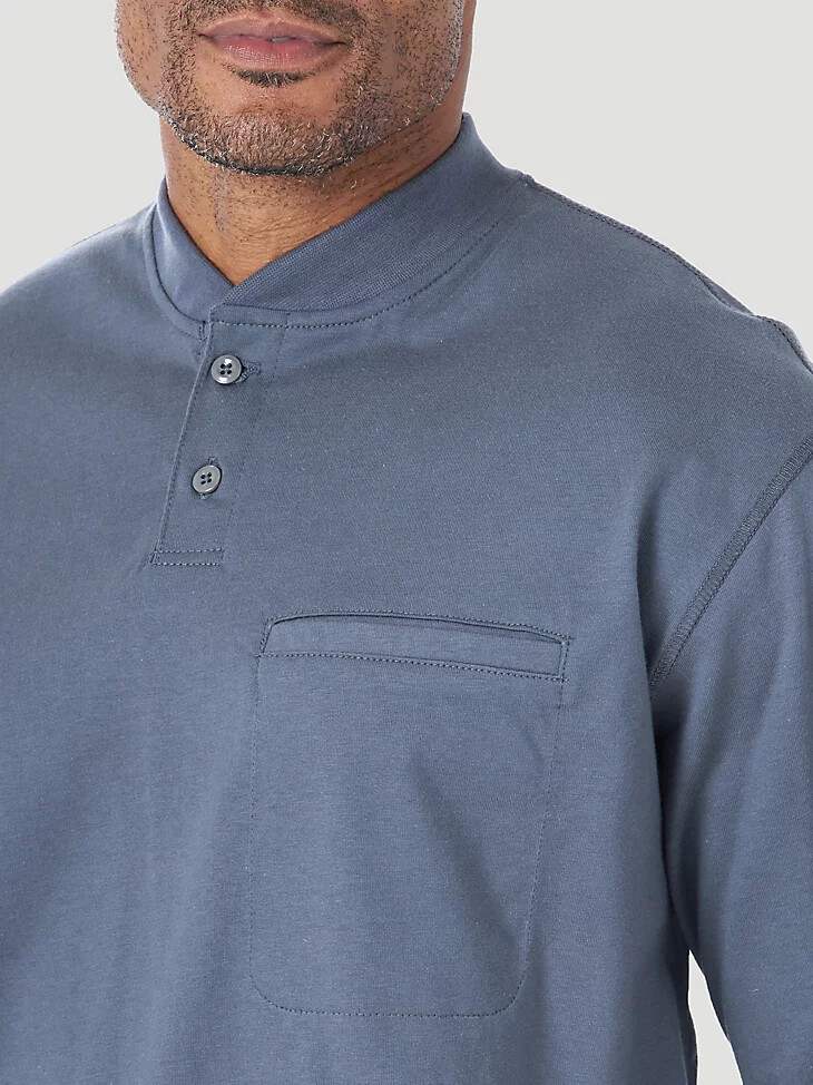 wrangler fr - camiseta ligera de manga larga resistente al fuego estilo henley castle rock