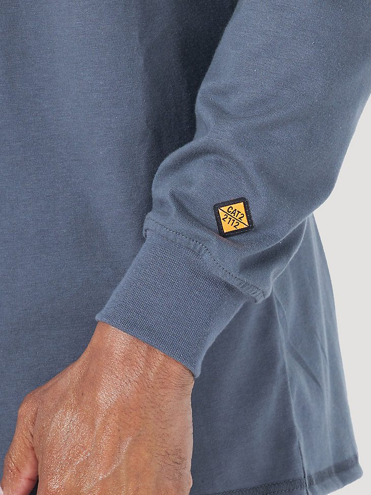wrangler fr - camiseta ligera de manga larga resistente al fuego estilo henley castle rock