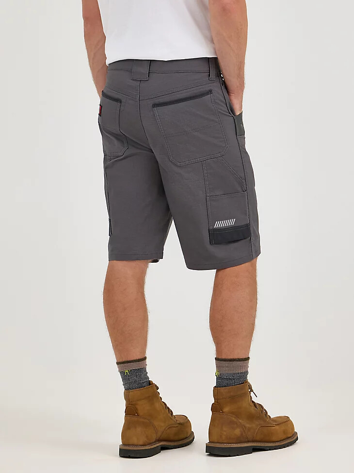 pantalones cortos técnicos de carpintero wrangler riggs workwear con raya diplomática gris