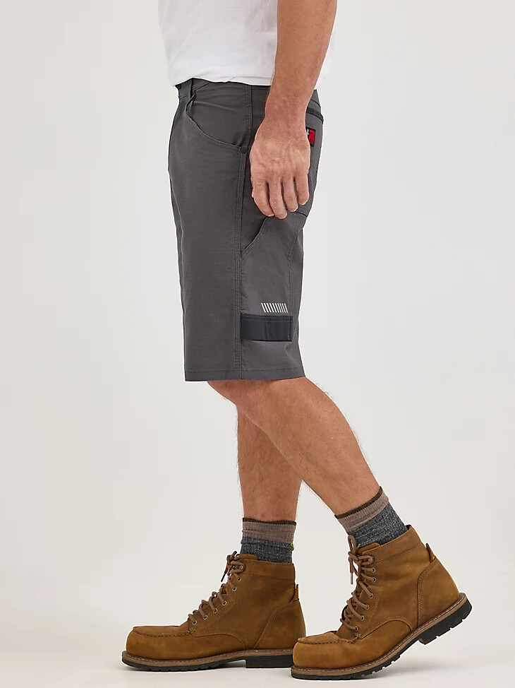 pantalones cortos técnicos de carpintero wrangler riggs workwear con raya diplomática gris