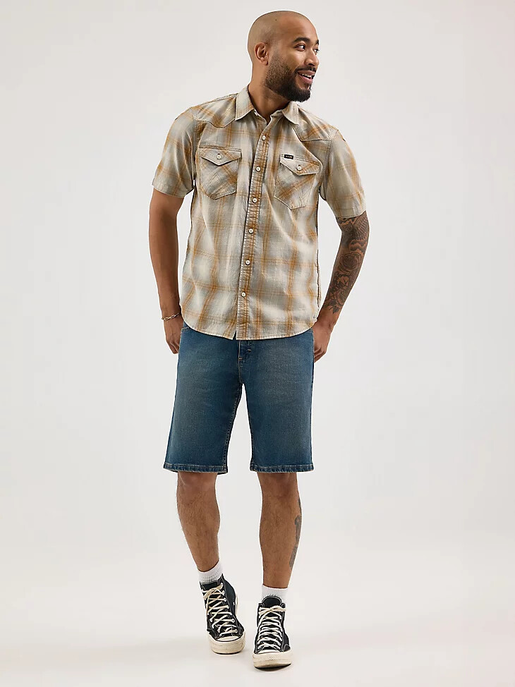 pantalón corto vaquero free to stretch para hombre canyon fade