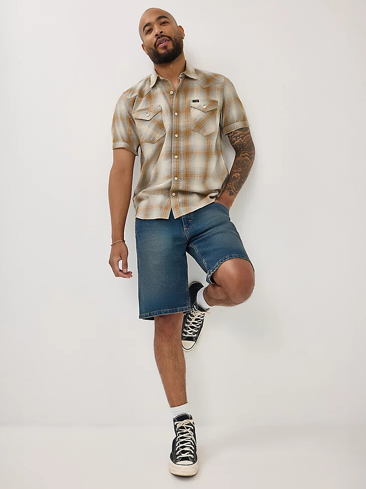pantalón corto vaquero free to stretch para hombre canyon fade