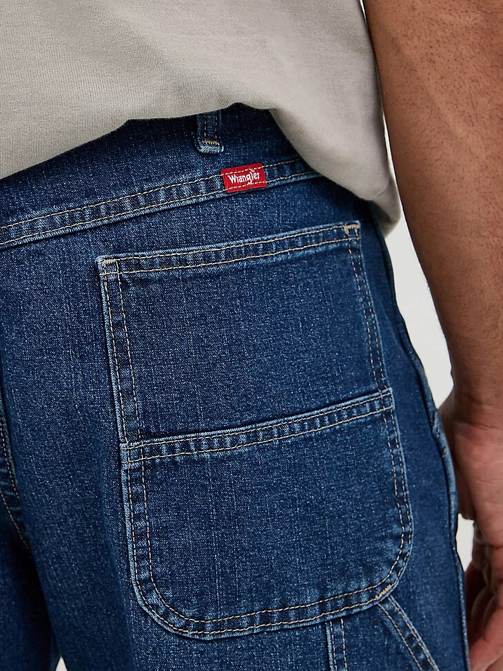 pantalones cortos de carpintero premium wrangler five star para hombre color índigo oscuro