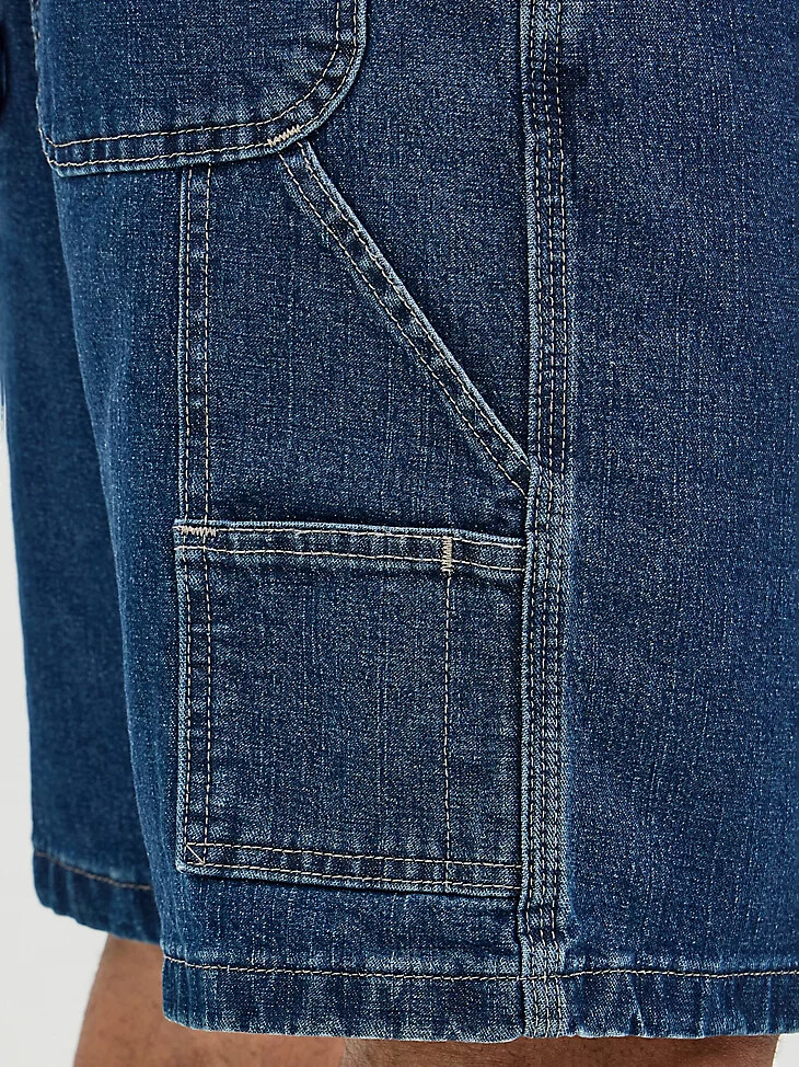 pantalones cortos de carpintero premium wrangler five star para hombre color índigo oscuro