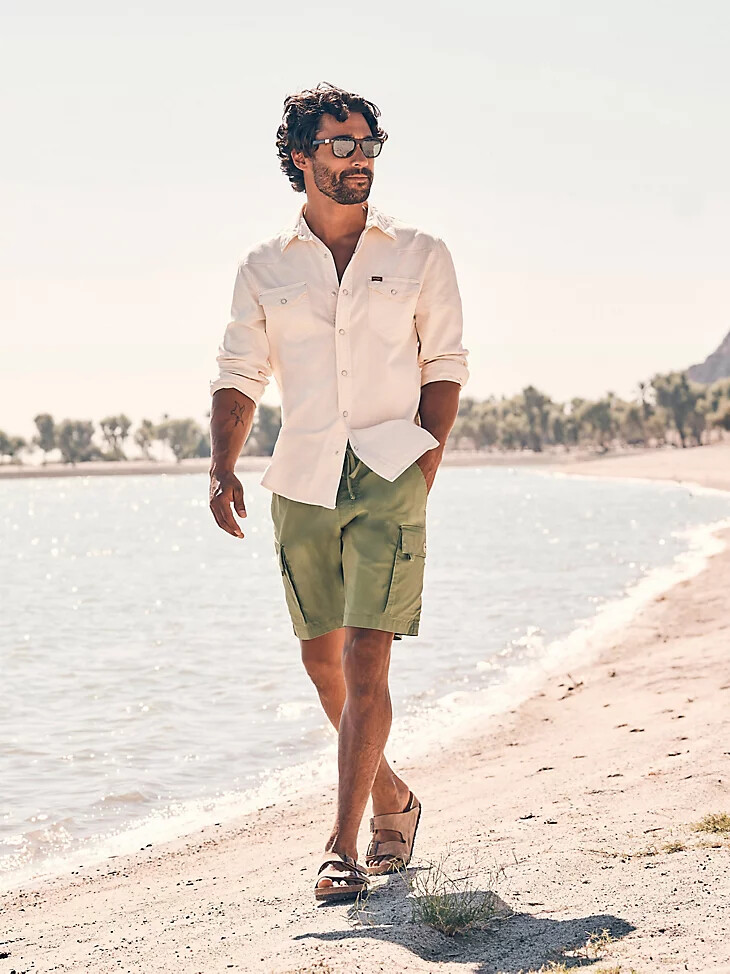pantalón corto cargo tipo eneldo para hombre