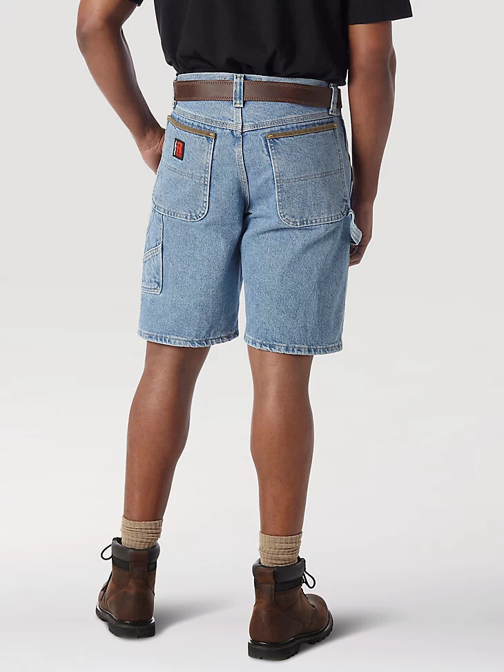 pantalones cortos de carpintero wrangler riggs workwear vintage indigo