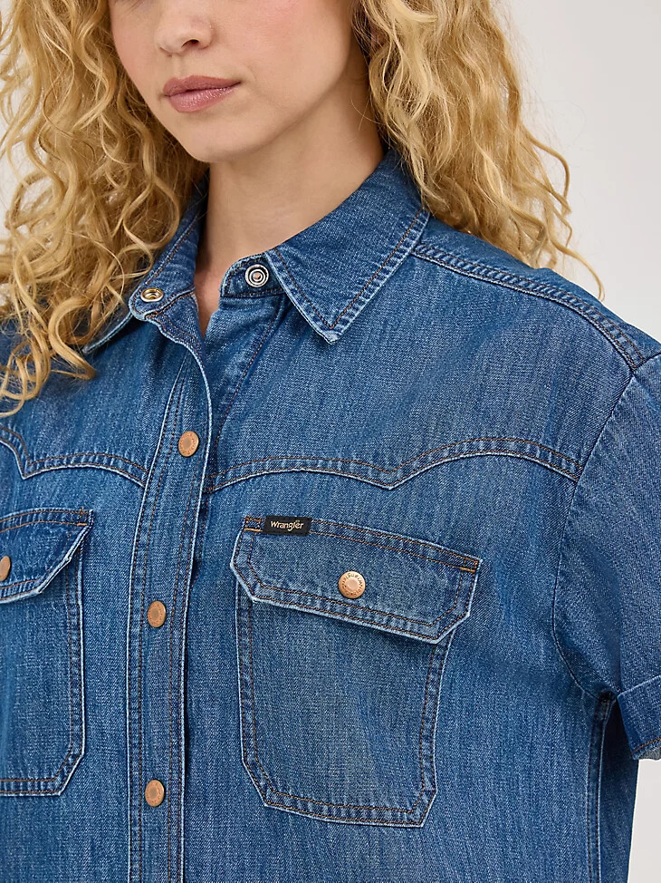 vestido vaquero cuadrado para mujer carolina