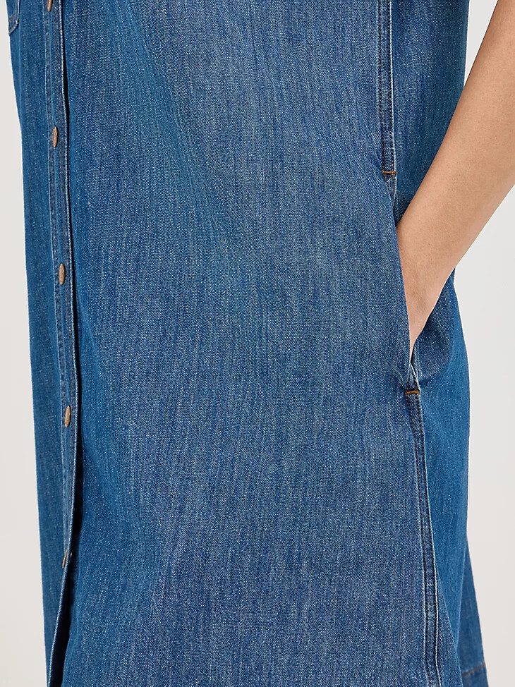 vestido vaquero cuadrado para mujer carolina