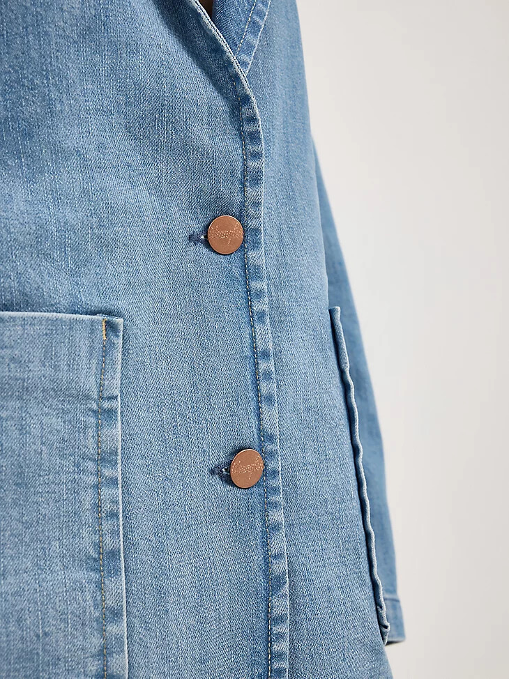 blazer vaquero para mujer azul bebé
