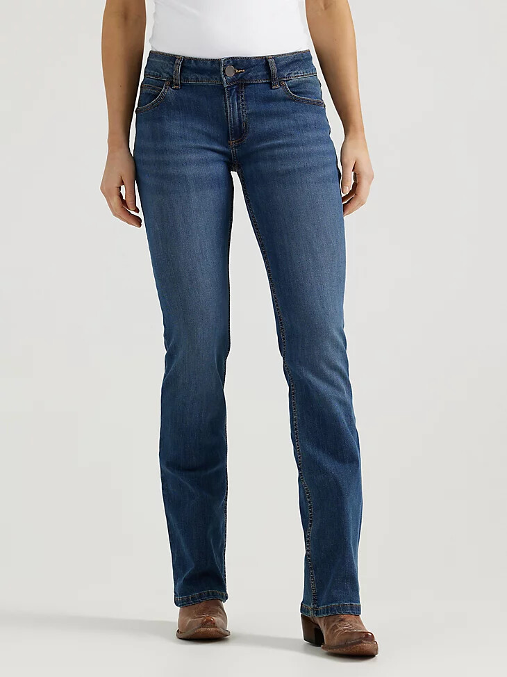 jean kora essential de talle medio y corte bota para mujer