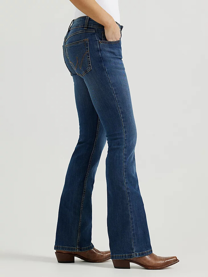 jean kora essential de talle medio y corte bota para mujer