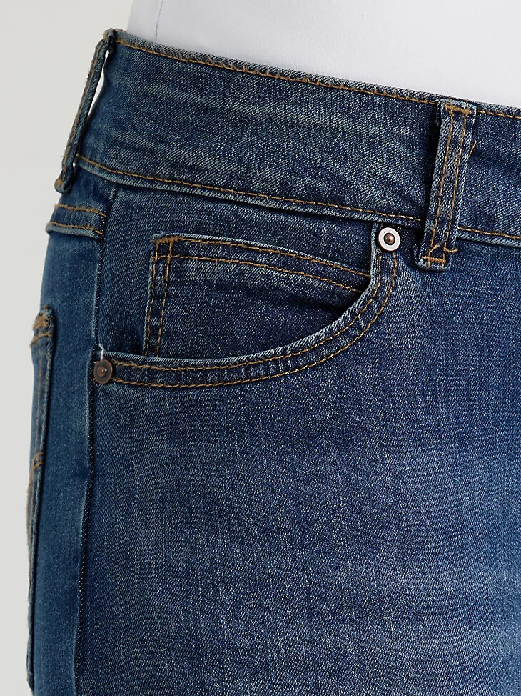 jean kora essential de talle medio y corte bota para mujer