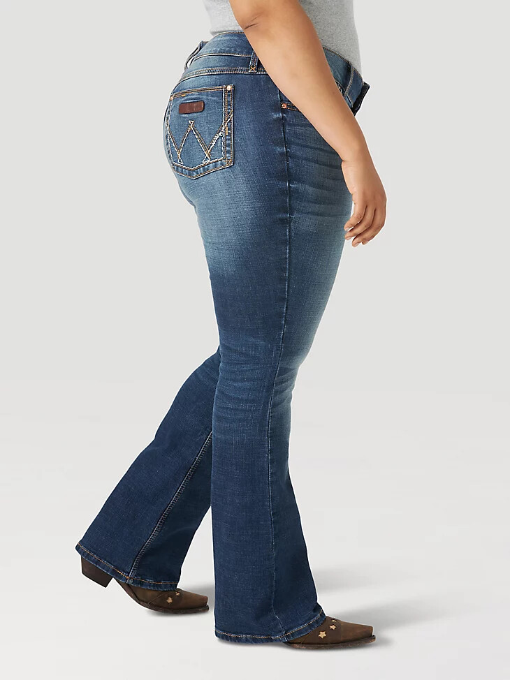 jean wrangler retro mae para mujer talla grande ms wash