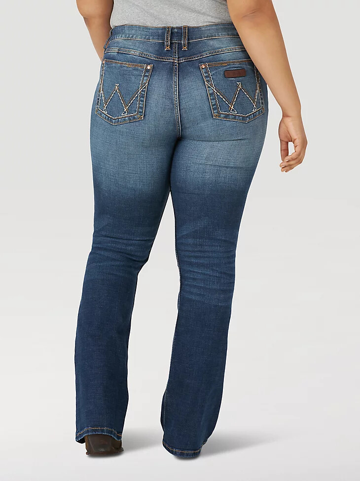 jean wrangler retro mae para mujer talla grande ms wash
