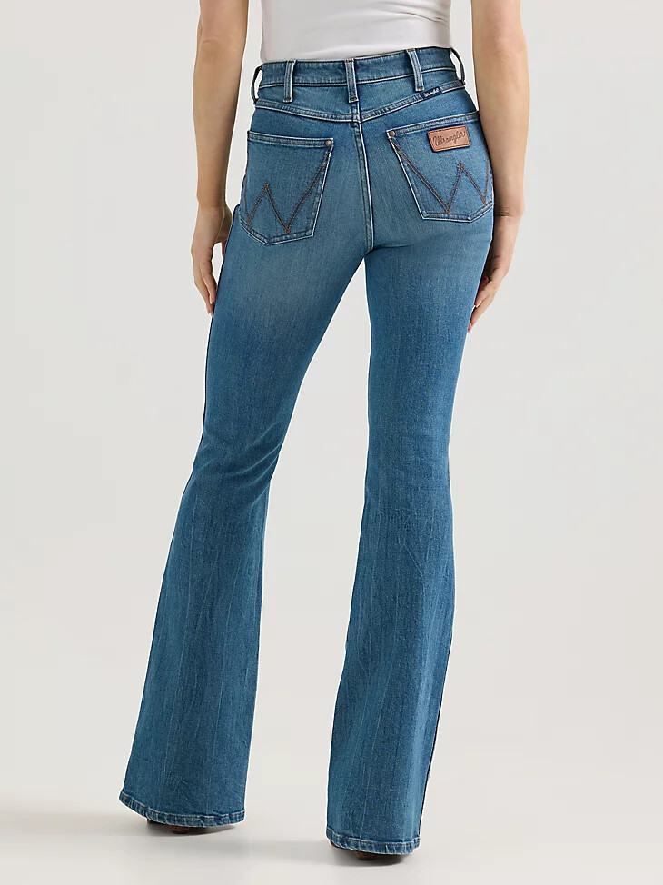 vaqueros acampanados de tiro alto wrangler retro bailey para mujer collins